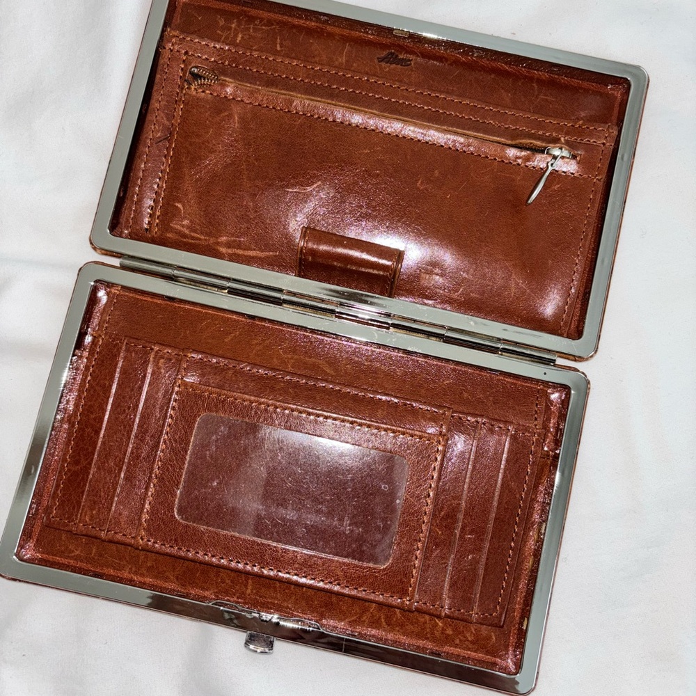 Abas Tan Crocodile Embossed Clutch - Picture 8 of 11
